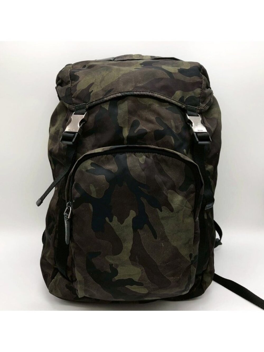 Prada Backpack Camouflage Nylon Khaki Multi